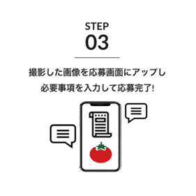 応募フォームに撮影した画像をアップし、必要事項を入力して応募完了!