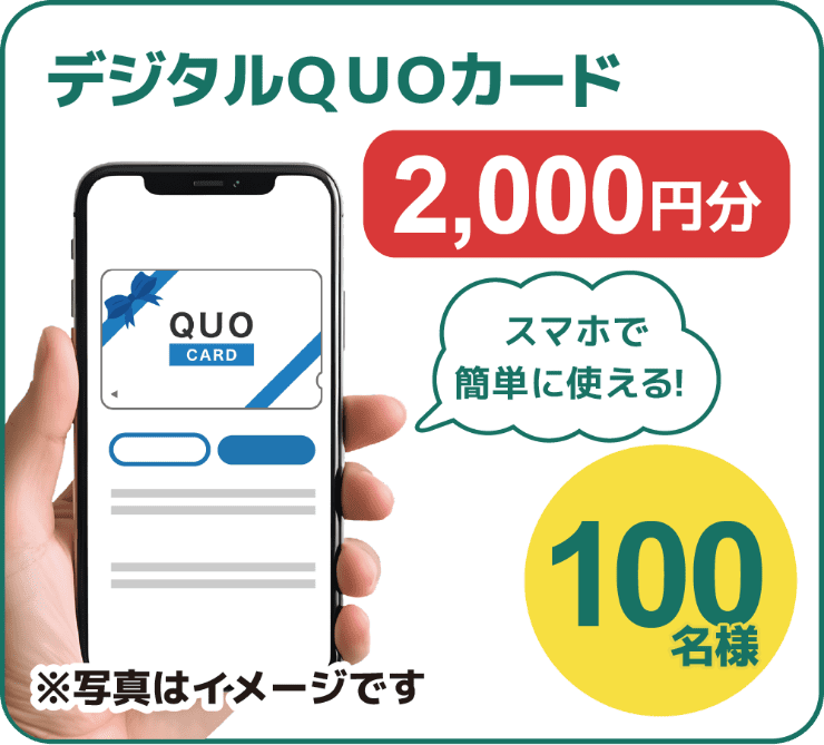 デジタルQUOカード 2000円分 100名様